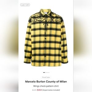 marcelo burlon yellow wings shirt